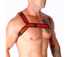 Macho Underwear MACHO Roman Harness Raudona S/M - Adjustable Elastic Fashion Priedas