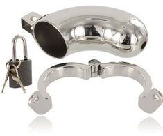 METAL HARD BRIG Stainless Steel Secure Chastity System 40/45/50mm Rings