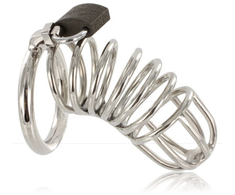 METAL HARD Stainless Steel Cage System 35mm - Chastity Lock Kit