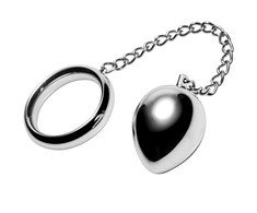 Metal Hard Stainless Steel 45mm Ring with 17cm Chain and 45mm Ball