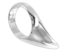 METAL HARD Steel Teardrop Ring 45mm - Hypoallergenic Intimate Priedas