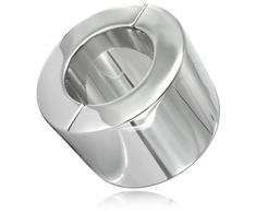 METAL HARD Stainless Steel 40mm Anatomical Testicle Ring with Fixing System