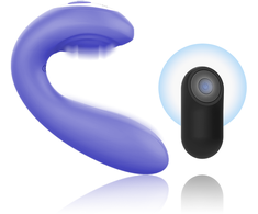 MR BOSS JOSEF Intimate Duo Device Pulsation &amp; Vibration Remote 12cm Mėlyna