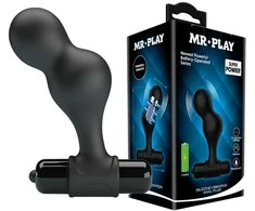 LYBAILE Mr. Play Silikoninis analinis kištukas, 10 vibracijos funkcijų Juodas