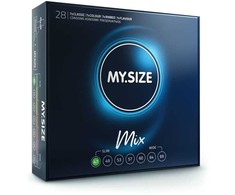 My Size Mix MY.SIZE Assorted Condoms 47 mm 28-Pack - Classic, Ribbed, Flavored, Colored