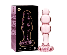 Ibiza Nebula Series Model 1 Intimate Glass Plug Rožinė 10.5cm Borosilicate