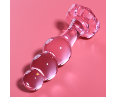 Ibiza Nebula Series Model 1 Intimate Glass Plug Rožinė 10.5cm Borosilicate
