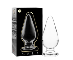 Ibiza Nebula Series Model 4 Glass Plug Clear 11cm Borosilicate Wide Base
