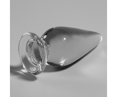 Ibiza Nebula Series Model 4 Glass Plug Clear 11cm Borosilicate Wide Base