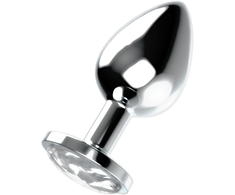 OHMAMA Anal Plug L Aluminum with Decorative Crystal 4x9cm