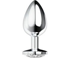 OHMAMA Anal Plug L Aluminum with Decorative Crystal 4x9cm
