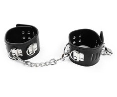 OHMAMA Fetish Adjustable Hasp-Style Ankle Restraints PVC/Metal Juodas