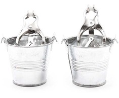 Ohmama Fetish OHMAMA Metal Nipple Clamps with Buckets - Adjustable, Nickel-Free Design