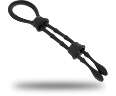 Ohmama Fetish OHMAMA Silicone Dual Support Ring - Adjustable Anatomical Design