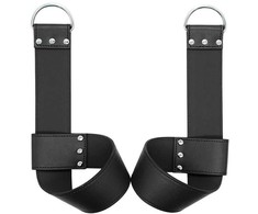 OHMAMA Fetish Adjustable Suspension Cuffs for Wrists or Ankles, Juodas