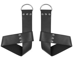OHMAMA Fetish Adjustable Suspension Cuffs for Wrists or Ankles, Juodas
