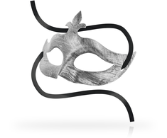 Ohmama Masks OHMAMA Flower de Lis Sidabrinis Decorative Mask Satin Ribbon Unisex