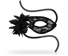 Ohmama Masks OHMAMA Juodas Lace &amp; Floral Decorative Mask, Unisex, One Size