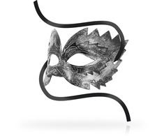 Ohmama Masks OHMAMA Venetian Style Sidabrinis Mask - Exclusive Embossed Unisex Design