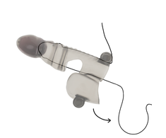 OHMAMA Vibrating Intimate Sheath 3-Motor Flexible Anatomical 14cm