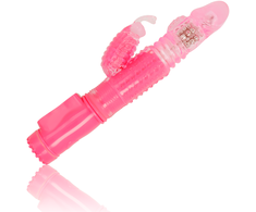 OHMAMA Rotating Rabbit-Style Vibrator Multifunctional 25.5cm Rožinė