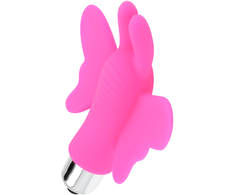 Ohmama Stimulating OHMAMA Butterfly Finger Vibrating Device, ABS Silicone, 10x7.3cm, Rožinė