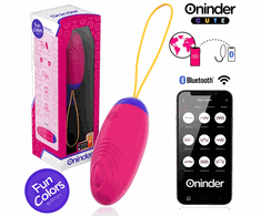 Rožinė ONINDER CUTE WaveMotion Silicone Egg - App-Controlled, USB, Atsparus vandeniui, Rožinė