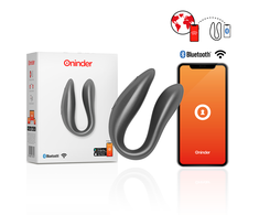 Oninder Lisboa Juodas Dual Motor App-Controlled Intimate Device, Atsparus vandeniui