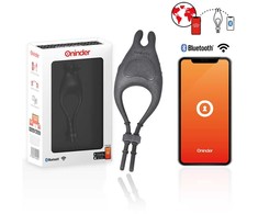 ONINDER PAMPA Juodas Rechargeable Adjustable Ring with App Control, 10 Speeds