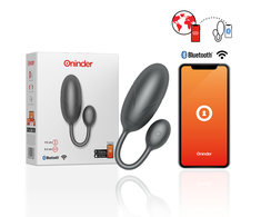 ONINDER Tokyo Juodas Vibrating Egg 7.5x3.2cm App-Controlled, Atsparus vandeniui