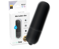 ONLINE Mini Bullet Vibe Juodas - Compact Atsparus vandeniui Vibrating Device