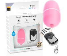 Rožinė ONLINE Remote Control Vibrating Egg M Rožinė - 10 Modes, Atsparus vandeniui, ABS