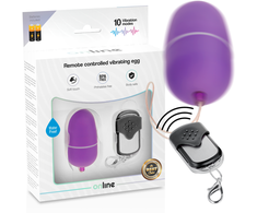 ONLINE Remote Control Intimate Egg M Violetinė - 10 Modes, Atsparus vandeniui ABS
