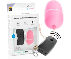Rožinė ONLINE Remote-Controlled Wireless Vibrating Egg Rožinė 10 Modes ABS 6cm