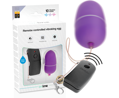 ONLINE Remote-Controlled Wireless Vibrating Device Violetinė 10 Modes ABS 6cm