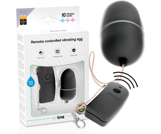 ONLINE Remote-Controlled Vibrating Egg Juodas 10 Modes Ergonomic ABS
