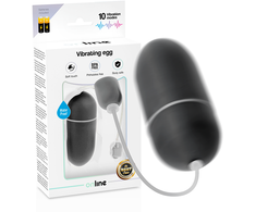 ONLINE Spirit Egg Juodas - Atsparus vandeniui Intimate Vibration Device, 10 Modes