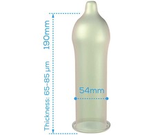 Pasante Healthcare Pasante Naturelle ECO Pack 288 Transparent Condoms Smooth Surface 54mm