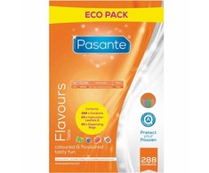 Pasante Healthcare Pasante Eco Pack Flavors Assorted Condoms 288 pcs - Chocolate, Mint, Blueberry, Strawberry
