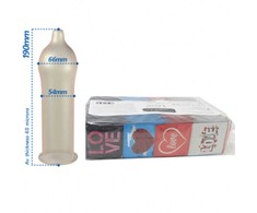 Pasante Healthcare Pasante Love Bag 144 pcs - Transparent Latex, 54mm, Smooth Finish