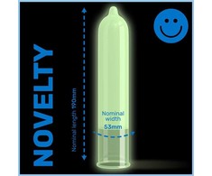 EXS Pasante Glow in the Dark Condoms 3-Pack | Luminous, 53mm, Vegan