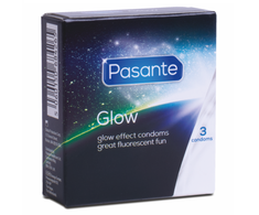 EXS Pasante Glow in the Dark Condoms 3-Pack | Luminous, 53mm, Vegan