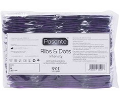 Pasante Healthcare „Pasante Ribs &amp; Dots/Intensity“ prezervatyvai, dideliais kiekiais, 144 vnt.