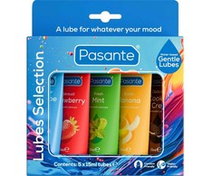 Pasante Healthcare Pasante Assorted Flavour Lubricant Set 5x15ml - Vanduo-Based, Vegan