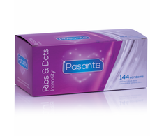 Pasante Healthcare Pasante Ribs &amp; Dots Intensity Textured Condoms 144 pcs CE 52mm