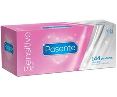 Pasante Healthcare Pasante Sensitive Ultrafine Condoms 144pcs Ultra Thin Natural 52mm