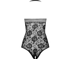 Passion Woman Bodystockings PASSION BS094 Juodas Bodystocking - Elegant Mesh Design, One Size