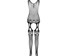Passion Woman Bodystockings PASSION BS099 Juodas Bodystocking - One Size, Elegant Mesh Design