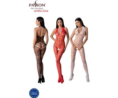 Passion Woman Bodystockings PASSION BS100 Baltas Bodystocking - One Size, Elegant Mesh Design