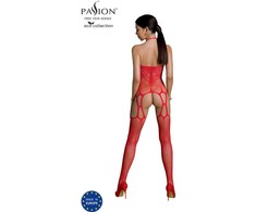Passion Woman Bodystockings PASSION ECO BS002 Raudona Bodystocking - Recycled Materials, One Size
